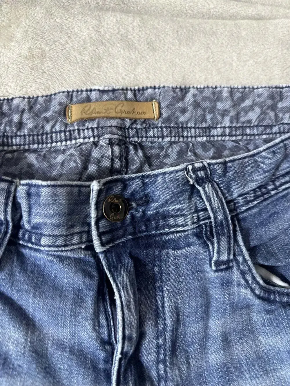 Robert Graham Men’s Jeans 32x32 Blue Denim Straight Leg Medium Wash